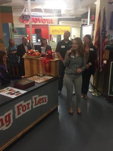 Donna speaking ribbon cutting